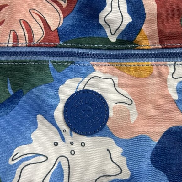 Kipling Women's Keiko Travel Shoulder Crossbody Bag Blue Botanical Abstract - Picture 7 of 15